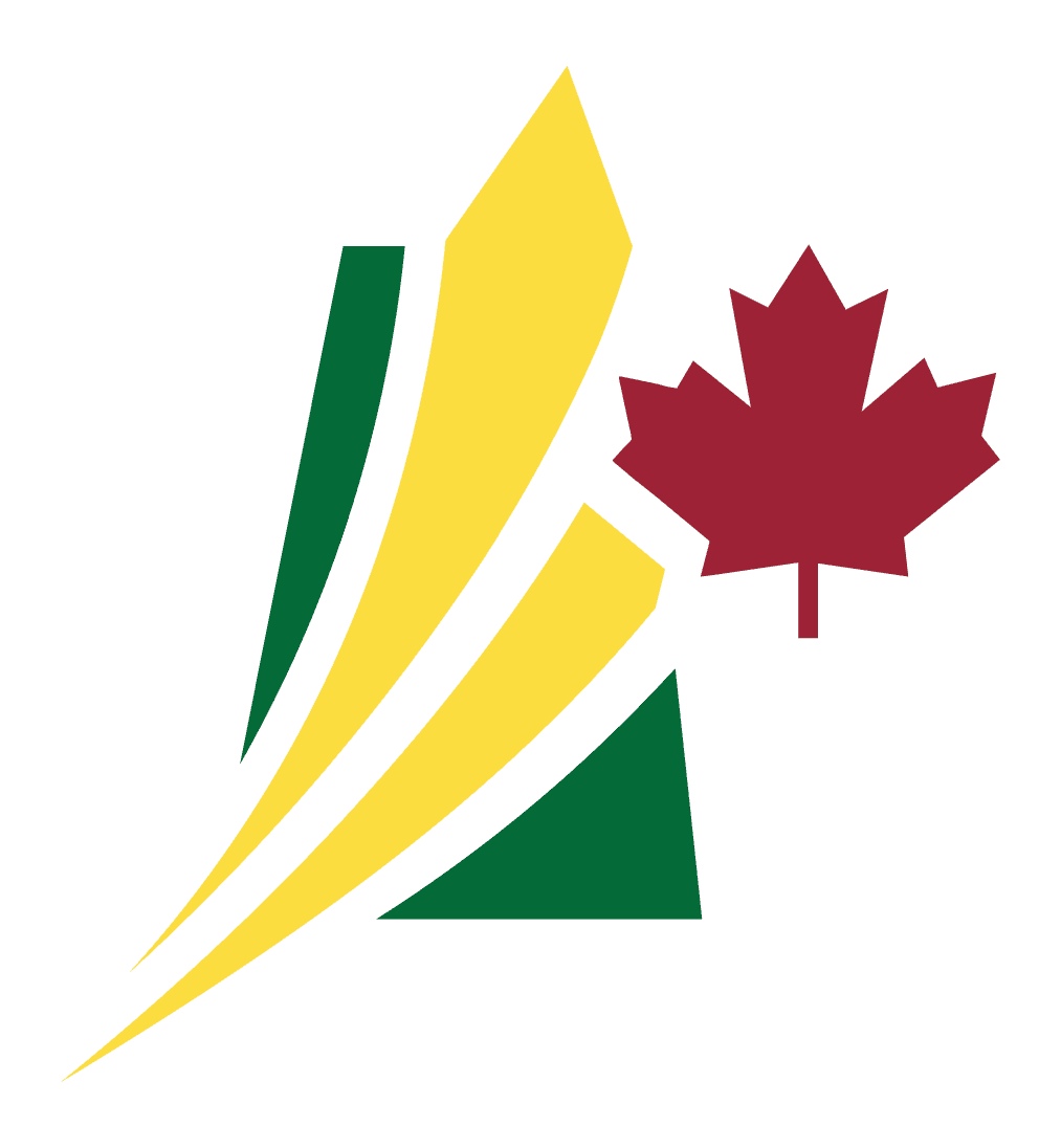 Stylized Saskatchewan logo with maple leaf